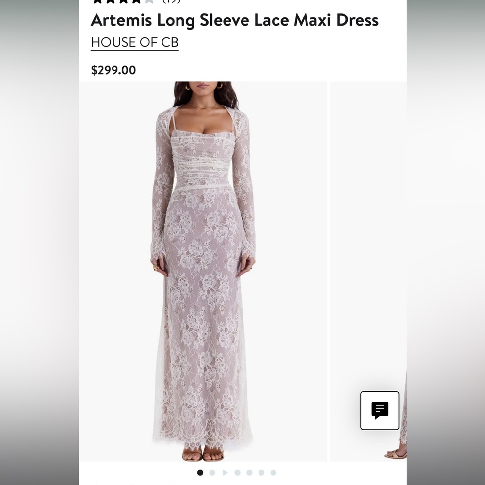 House Of CB Artemis Long Sleeve Lace Maxi